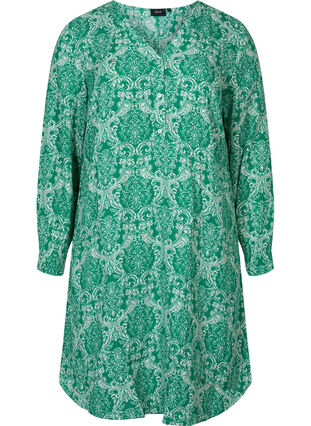 Mønstrete kjole i viskose, Jolly Green Oriental, Packshot image number 0
