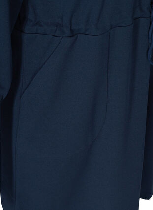 langermet tunika med lommer, Navy Blazer, Packshot image number 3