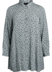Lang skjorte med blomstertrykk, Ch.Green Small F.AOP Lang skjorte med blomstertrykk