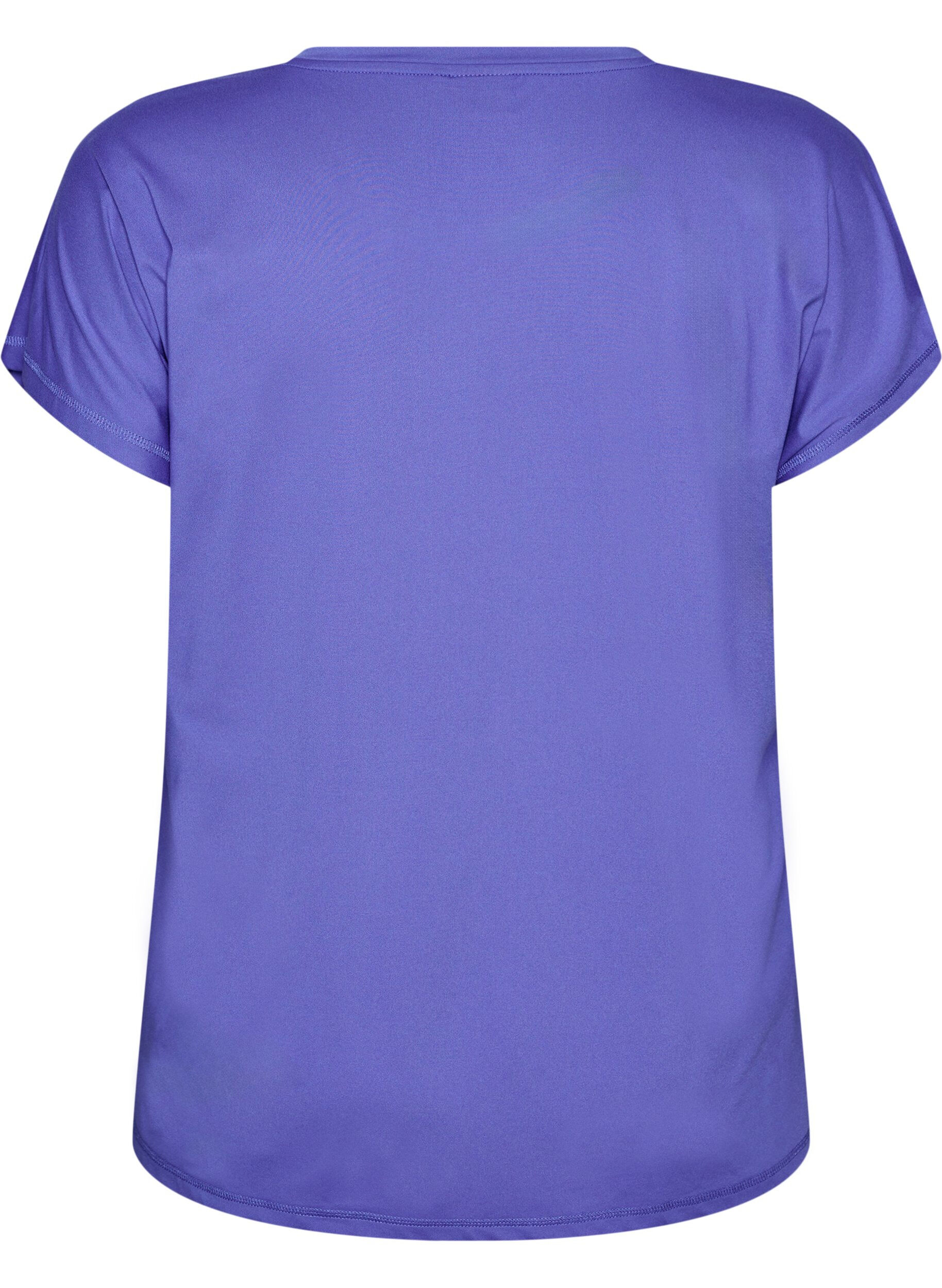 ZizziEnsfarget trenings-T-skjorte, Bl&aring;, Packshot image number 1