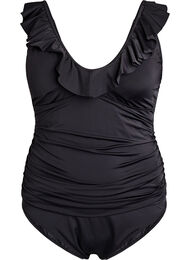 Badedrakt med volanger og uttagbare innlegg, Black