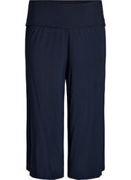 Jersey culottebukser med h&oslash;y midje, Bl&aring;