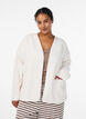 Loose fit cardigan med lommer, Vanilje, Model image number 0