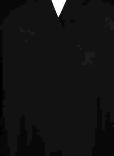 Tunika i viskose med V-hals, Black , Packshot image number 2