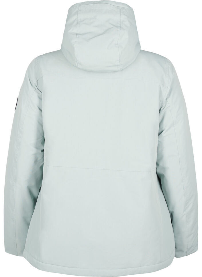 Funksjonell skianorakk med hette, Grønn, Packshot image number 1