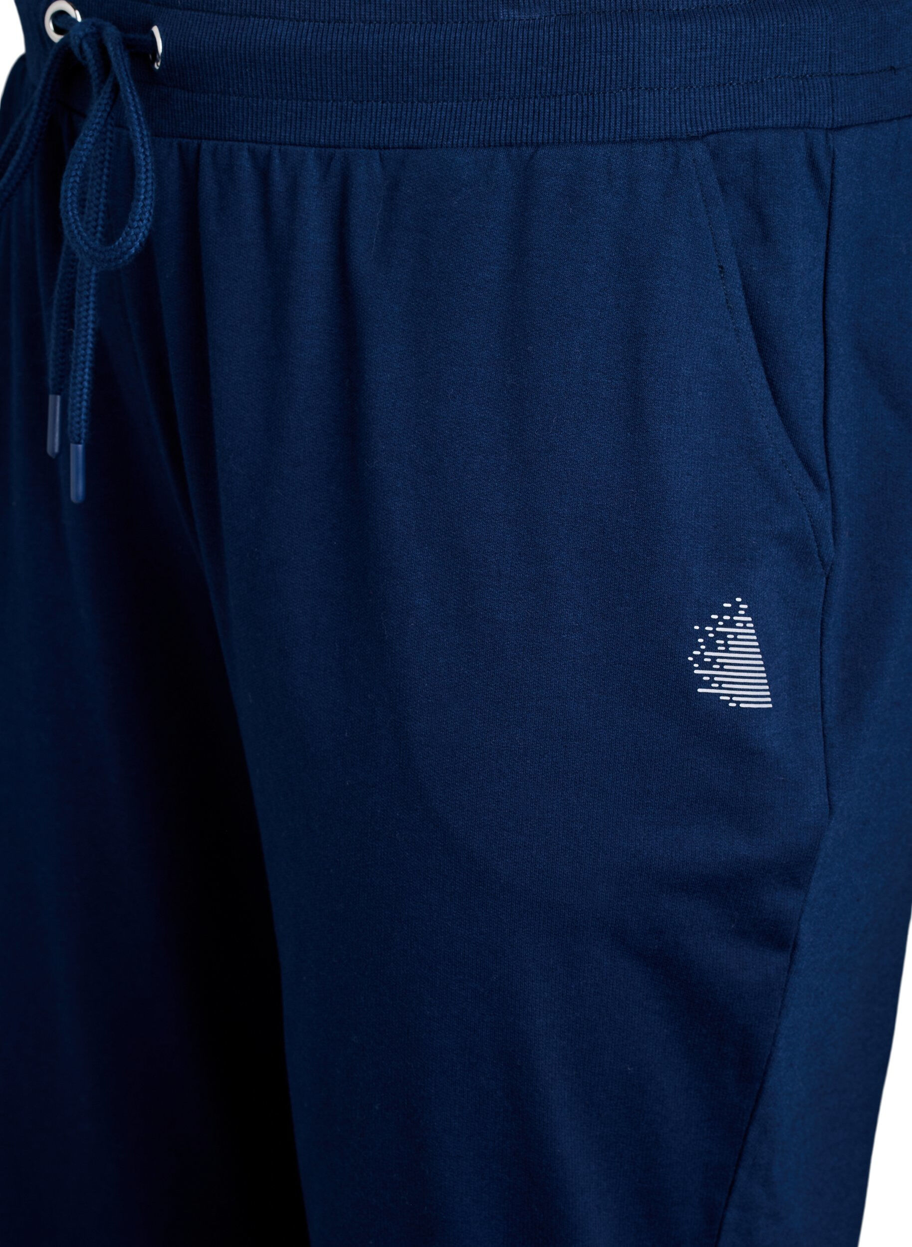 ZizziL&oslash;se joggebukser med lommer, Bl&aring;, Packshot image number 2