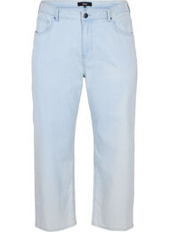 Straight jeans med ankellengde, Light Blue Stripe