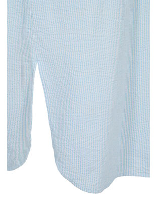 Stripete skjortekjole i bomull, Blue Stripe, Packshot image number 3