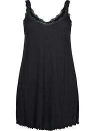 Nattkjole med blonder i fold, Black