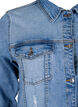 Kort dongerijakke i bomull, Light blue denim, Packshot image number 2