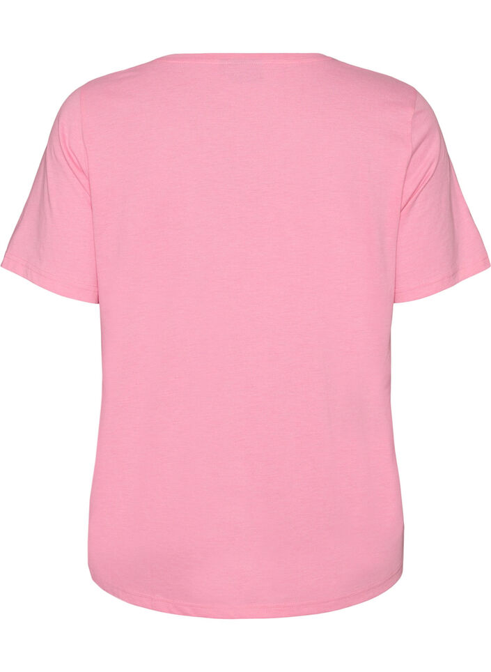 T-skjorte med trykk, Rosa, Packshot image number 1