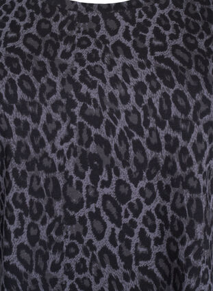 Zizzi T-skjorte med rund hals og heldekkende trykk, Grå, Packshot image number 2