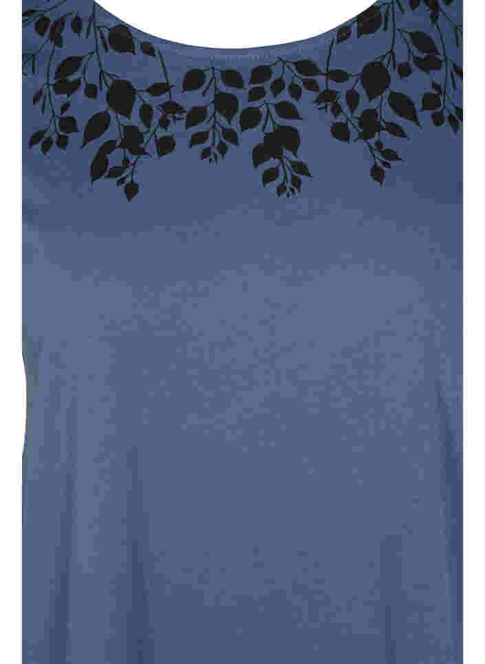 T-skjorte i bomull med mønster, Vintage Ind mel Leaf, Packshot image number 2
