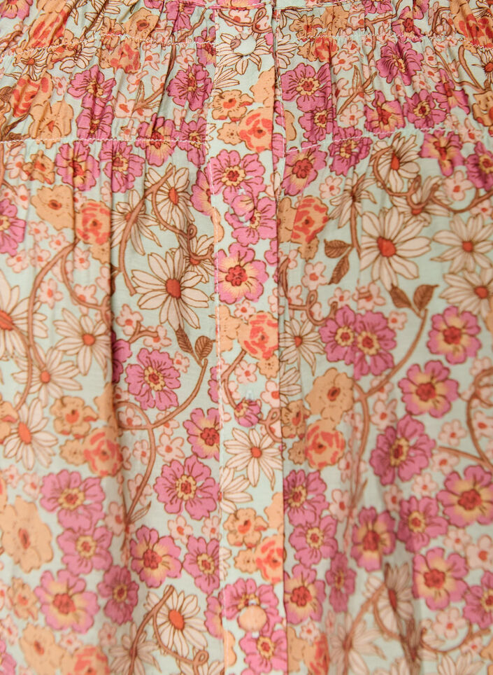 Bluse i viskose med blomstertrykk, Orange, Packshot image number 2
