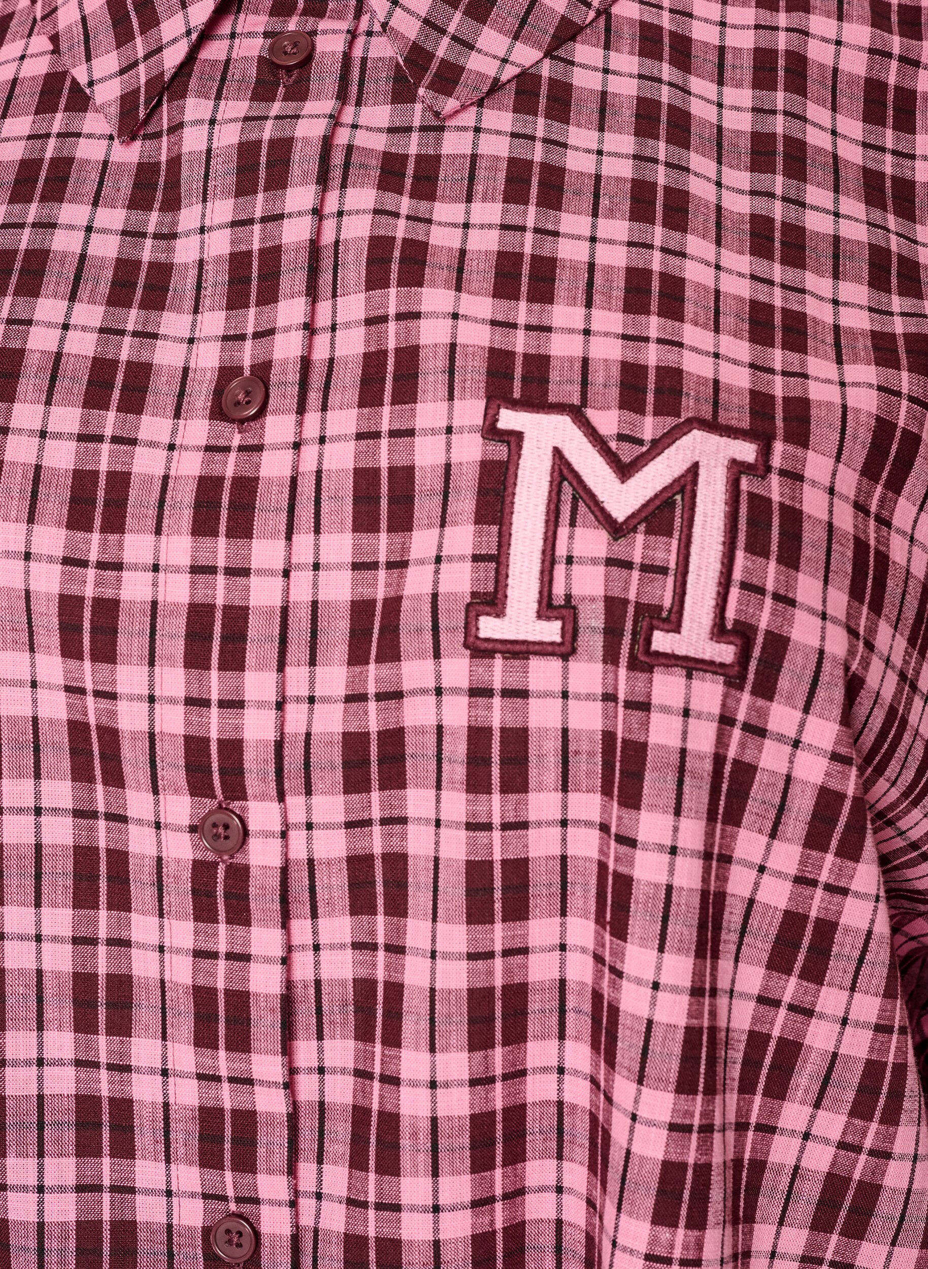 ZizziLangrutete skjorte med 3/4 ermer, Rosa, Packshot image number 2