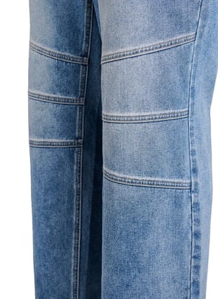 Zizzi Jeans med vide ben og sømdetaljer, Blue Denim, Packshot image number 3
