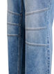 Jeans med vide ben og sømdetaljer, Blå, Packshot image number 3