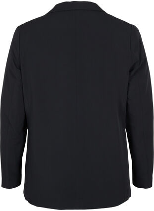 Klassisk blazer med lommer, Black, Packshot image number 1