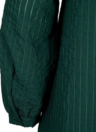 Lang viskose skjorte med stripete mønster, Scarab, Packshot image number 3