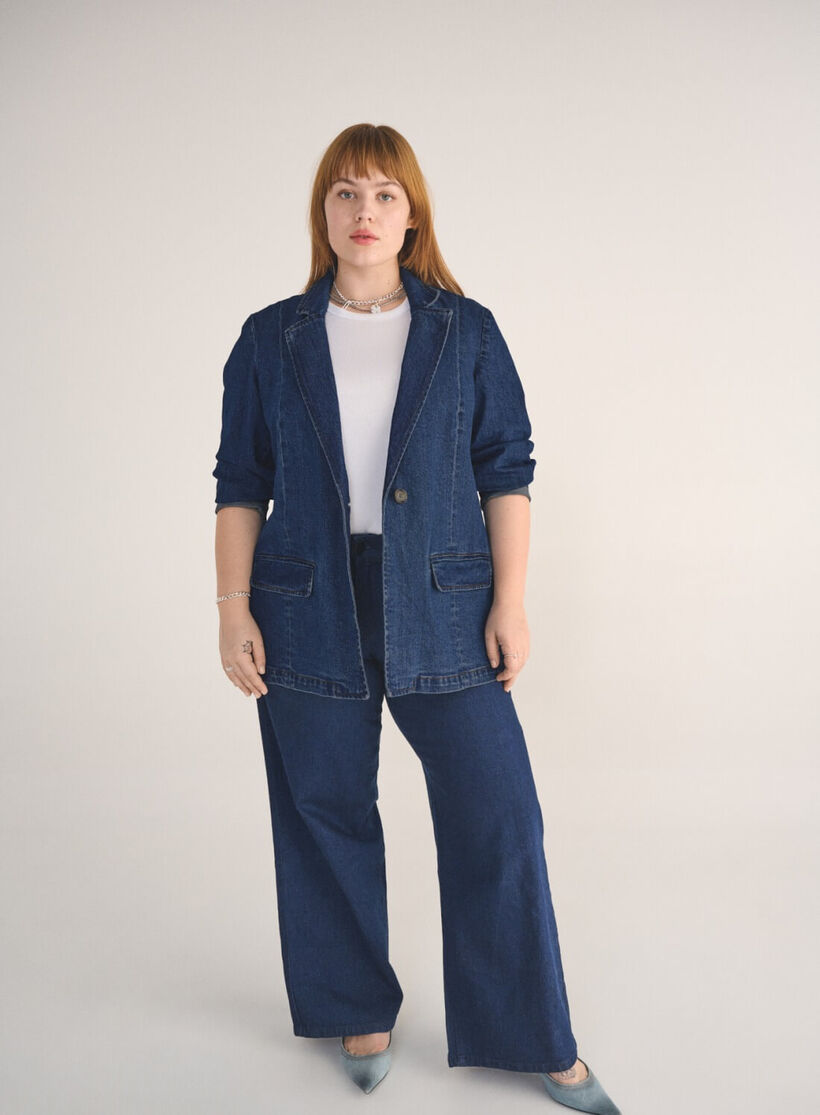 Denim-blazer, , Model