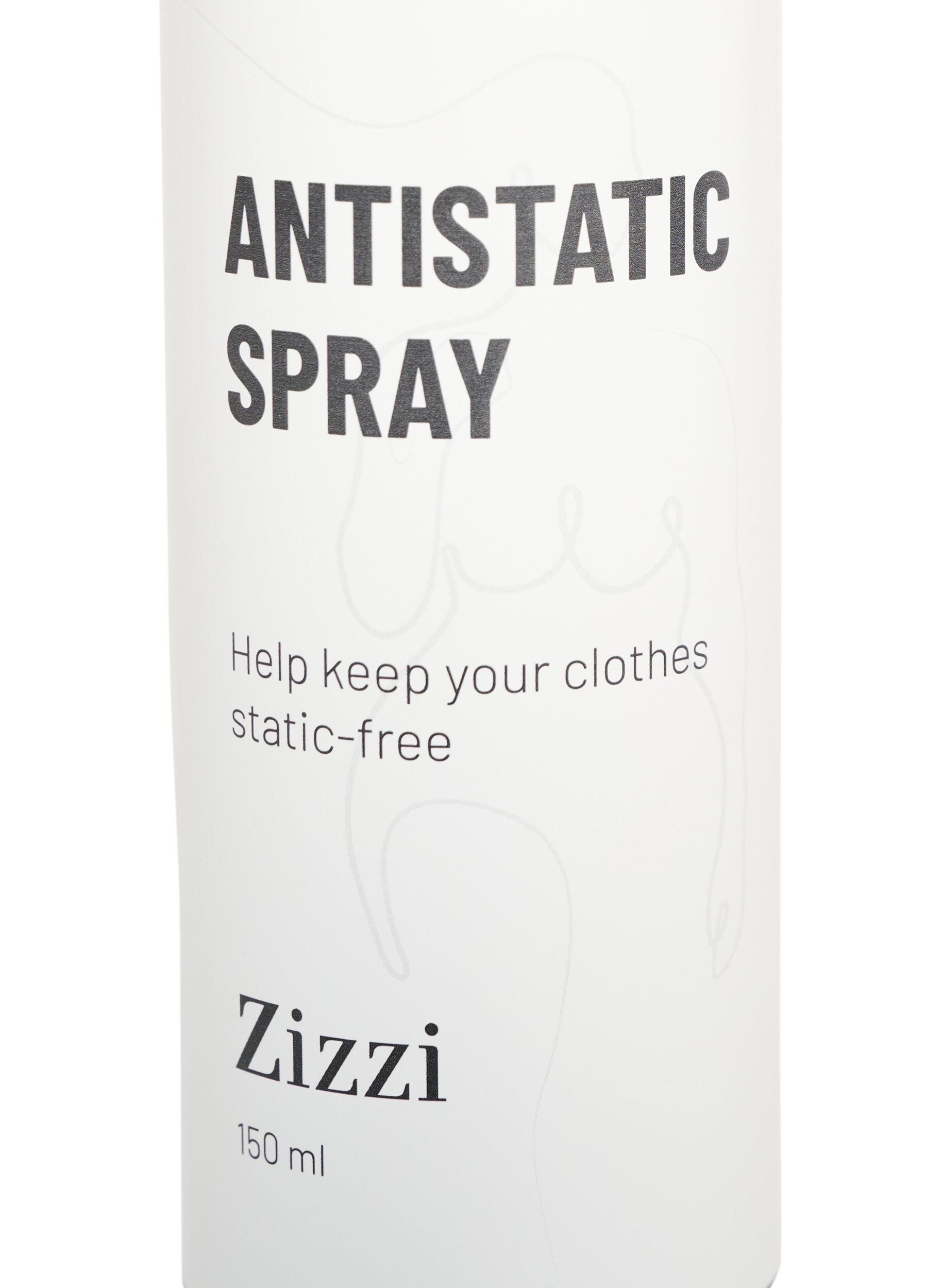 ZizziAntistatisk spray for kl&aelig;r, Svart, Packshot image number 1