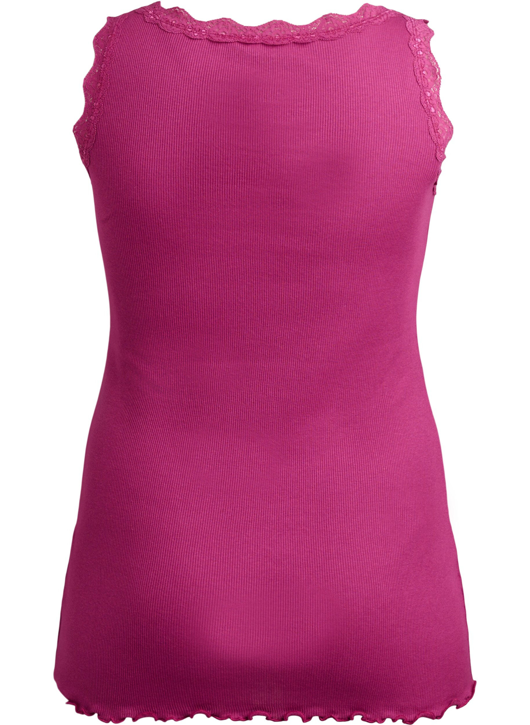 Zizzi Topp med blondekant, R&oslash;d, Packshot image number 1