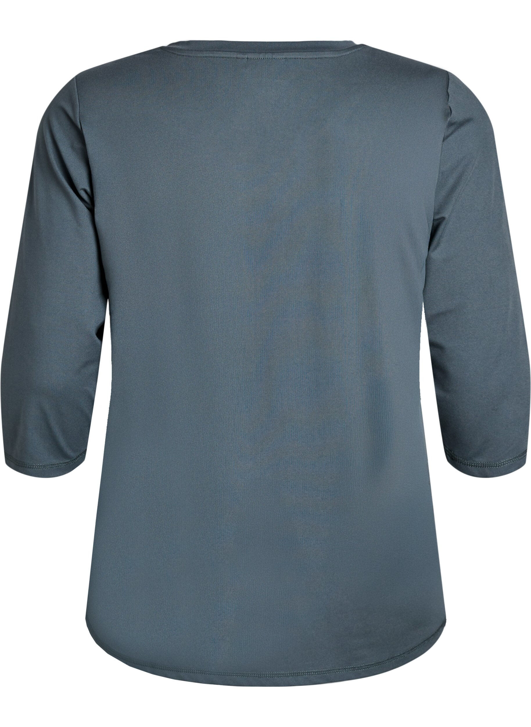 ZizziTreningsbluse med 3/4-ermer, Gr&aring;, Packshot image number 1