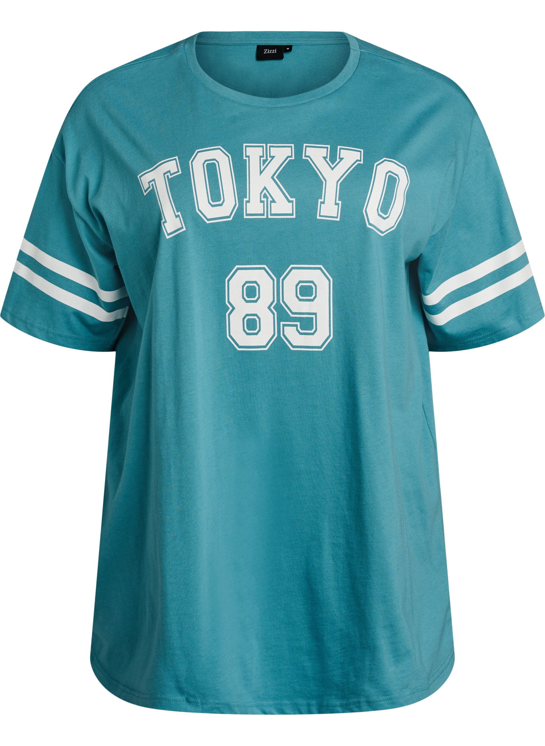 Sporty oversized college T-skjorte