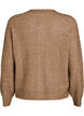 Ribbestrikket cardigan med knapper, Brun, Packshot image number 1