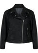 Bikerjakke i imitert semsket skinn, Black, Packshot image number 0