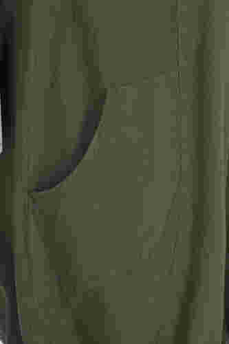 Kortermet kjole i bomull, Ivy Green, Packshot image number 2