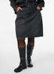 Kort denimskjørt med rhinsteiner, Grå, Model image number 2