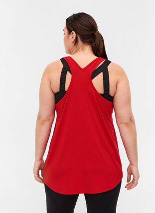 Treningstopp med en krysset rygg, Haute Red, Model image number 1