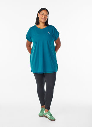 Zizzi Lang treningst-skjorte, Blå, Model image number 1