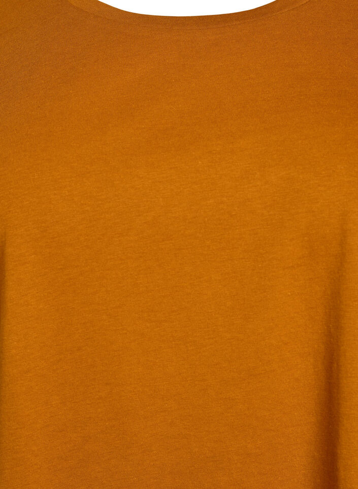 Kortermet T-skjorte i bomullsblanding, Orange, Packshot image number 2