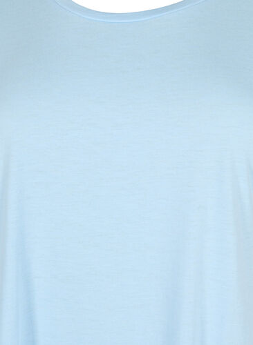 Kortermet T-skjorte i bomullsblanding, Chambray Blue , Packshot image number 2