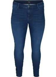 Jeggings i bomullsmiks, Dark blue denim
