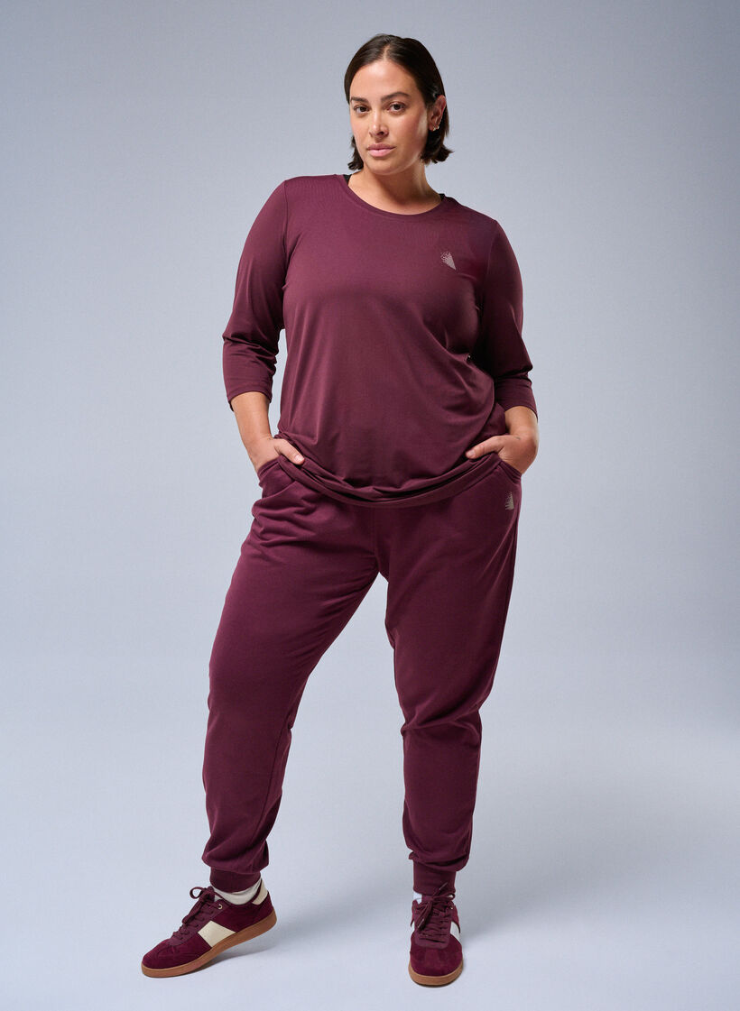 L&oslash;se joggebukser med lommer, Gr&oslash;nn, Image image number 0