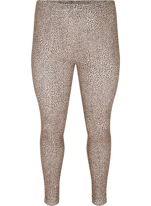 Lange leggings med løvemønster, Black MiniLeo AOP, Packshot image number 0