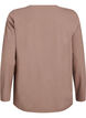 Basis jersey bluse med lange ermer, Brun, Packshot image number 1