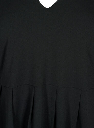 A-formet kjole med v-hals, Black, Packshot image number 2