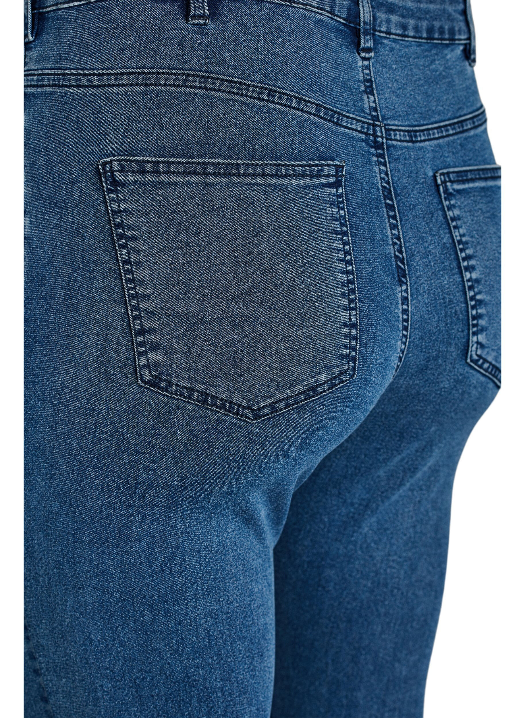 ZizziAmy jeans med h&oslash;y midje og ekstra smal passform, Bl&aring;, Packshot image number 3