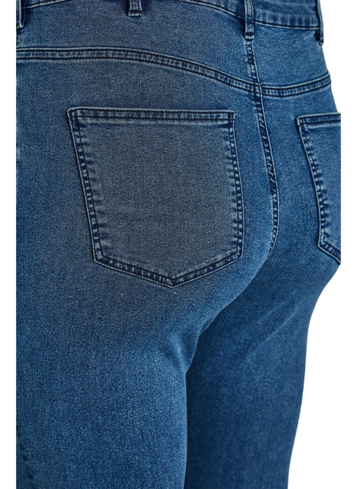 Amy jeans med h&oslash;y midje og ekstra smal passform, Bl&aring;, Packshot image number 3