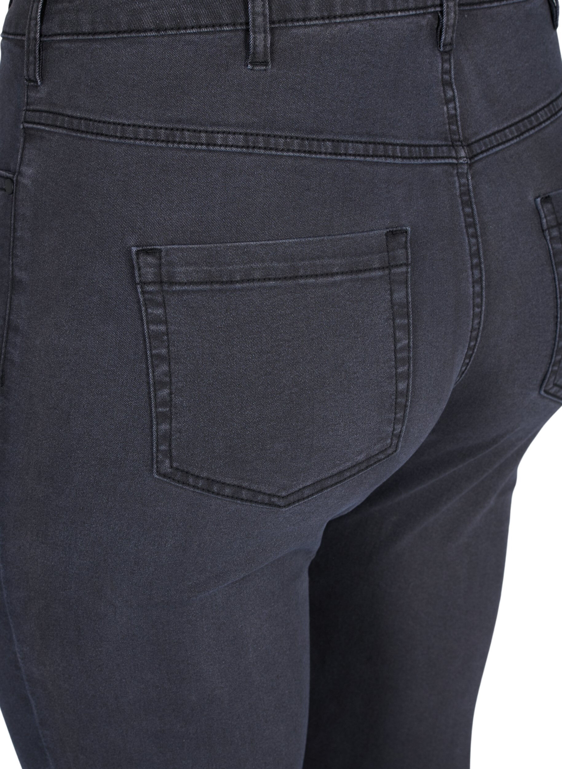 Zizzi Super slim Amy jeans med h&oslash;yt liv, Gr&aring;, Packshot image number 3