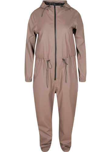 Regndress med hette og lommer, Iron, Packshot image number 0