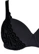 Formstøpt BH med fløyelsmønster, Svart, Packshot image number 2