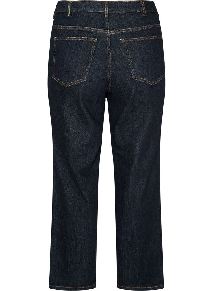 Straight fit Kiana jeans med h&oslash;y midje, Bl&aring;, Packshot image number 1