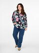 Langermet bluse med blomstertrykk, Rose Flower AOP, Model image number 2