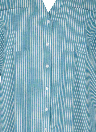 Stripete skjorte i 100% bomull, Blue Stripe, Packshot image number 2