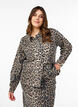 Denimjakke med leopardmønster og brystlommer, Brun, Model image number 0